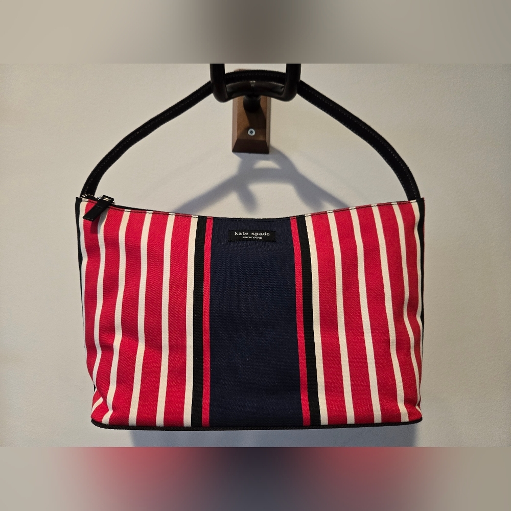 Kate Spade Red and Blue Striped Women's Bag Nautical Shoulderbag